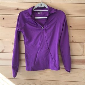 Purple long sleeve athletic top